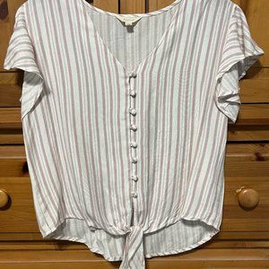 Sim & Sam Brand;  Light Red & White Stripe